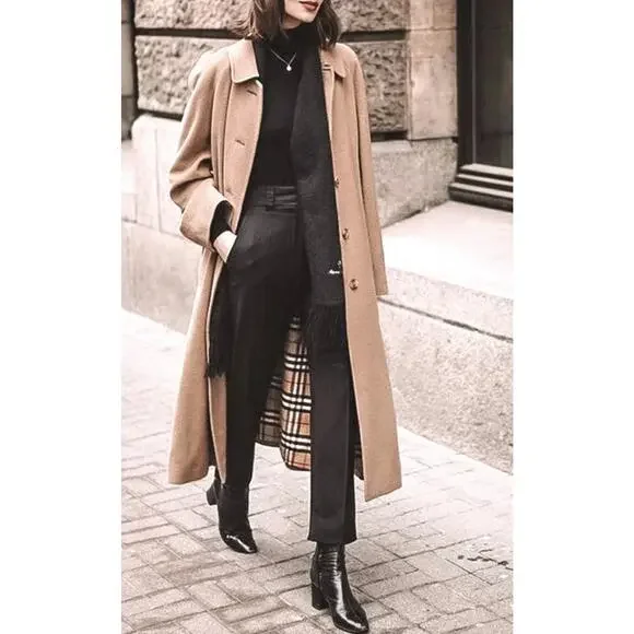 Burberry Beige Classic Trench Coat Vintage Jacket Full Novacheck Lining Cotton - Picture 11 of 12